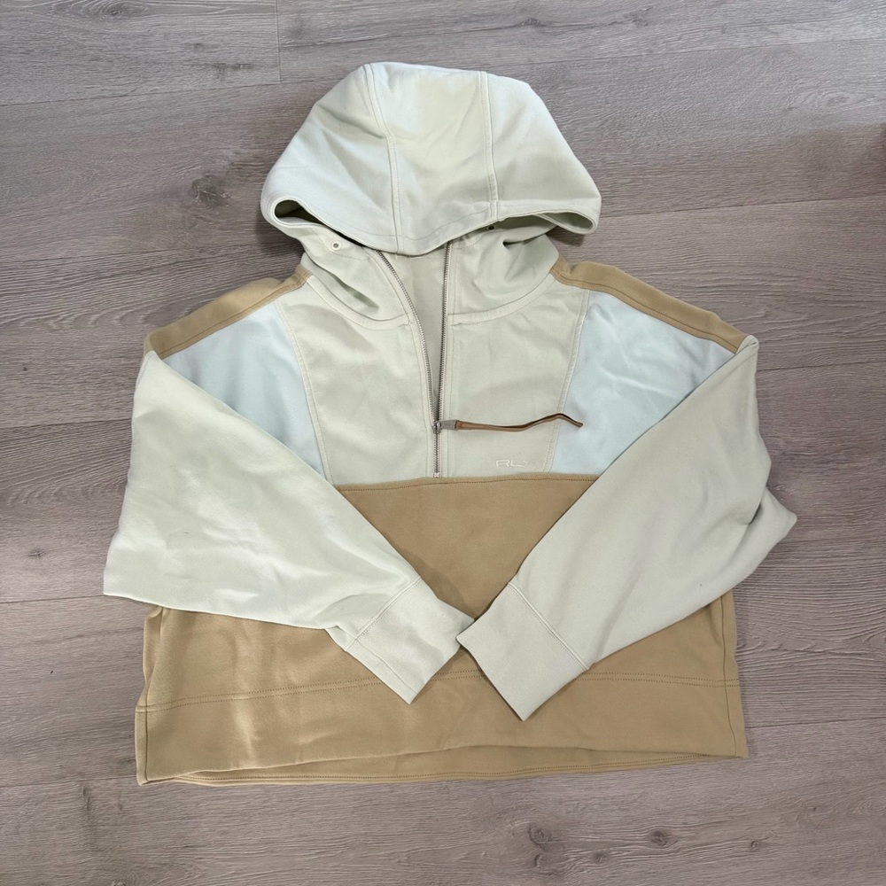 RLX Ralph Lauren Cream and Tan Women's Sweater